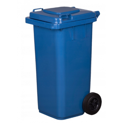 Pojemnik do selektywnej zbiórki śmieci i odpadów 120 l niebieski