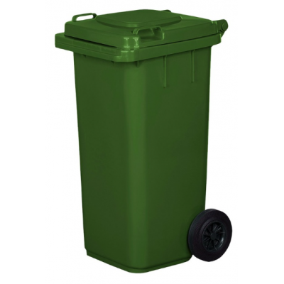Pojemnik do selektywnej zbiórki śmieci i odpadów 120 l zielony