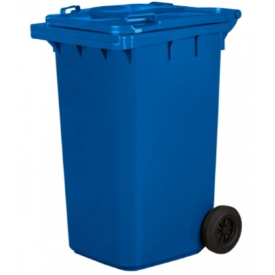 Niebieski pojemnik na odpady 240 litrowy