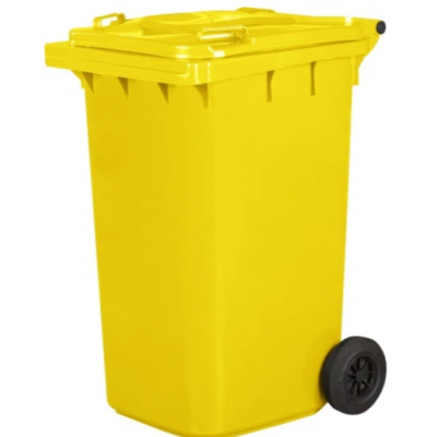 Zółty pojemnik na odpady 240 litrowy