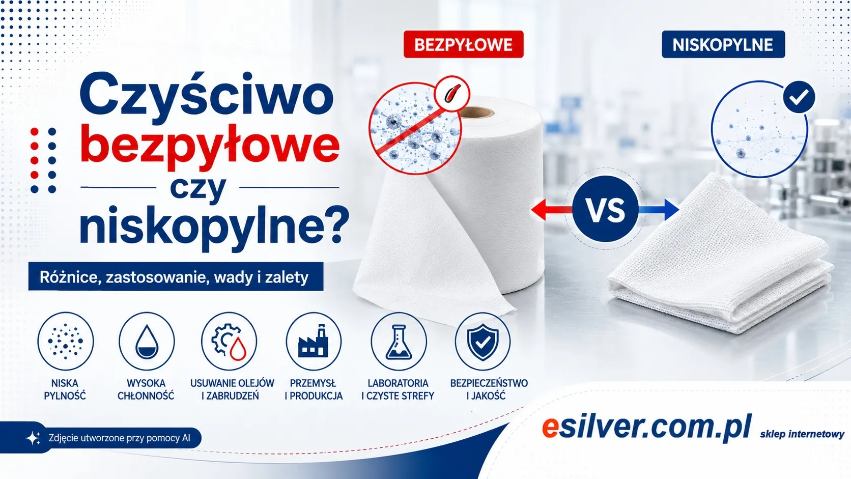 Czyściwo bezpyłowe czy niskopylne – jaka jest różnica i do czego je stosować?