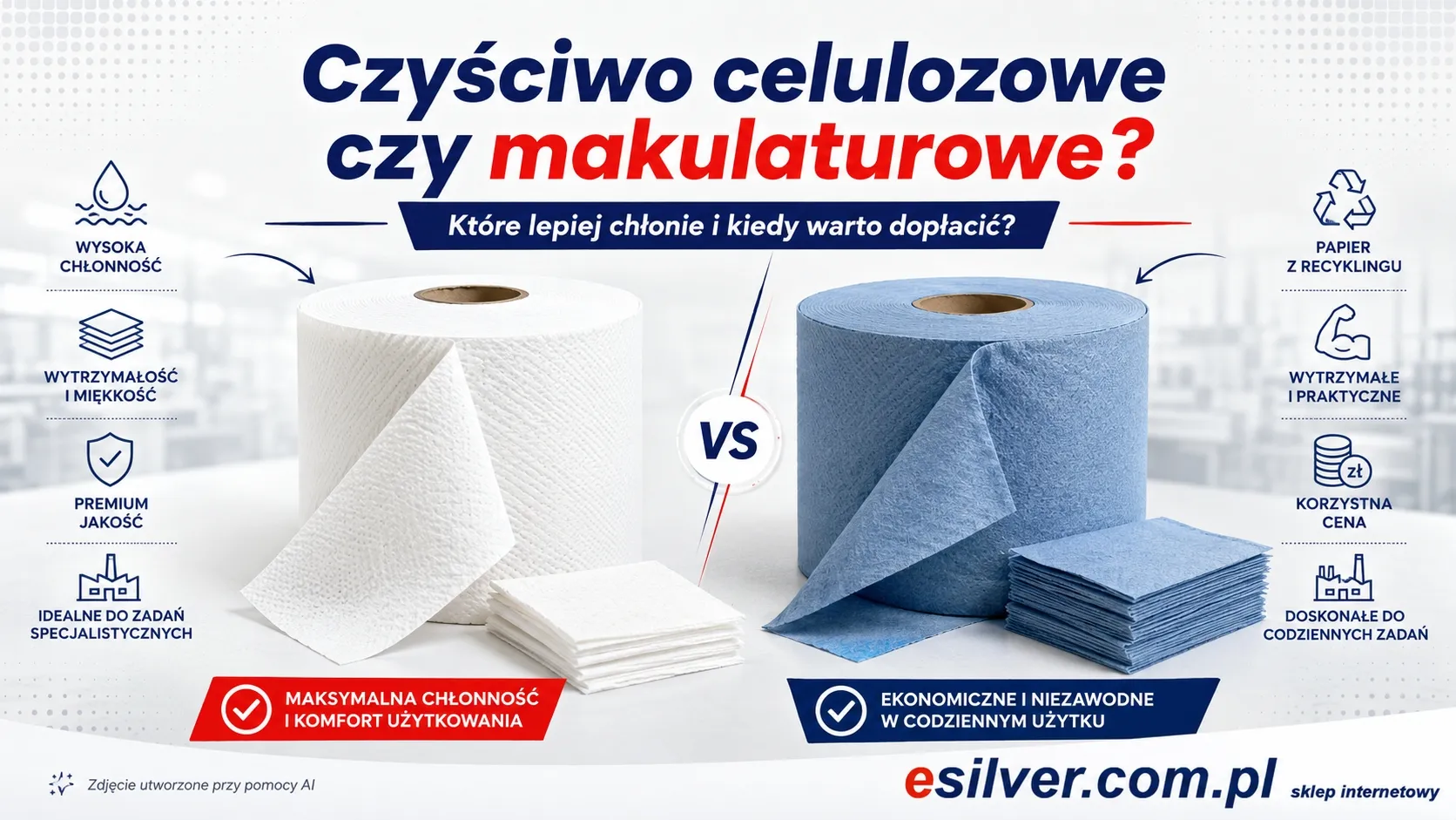 Czyściwo celulozowe czy makulaturowe – które lepiej chłonie i kiedy warto dopłacić? Czyściwo celulozowe czy makulaturowe – które lepiej chłonie i kiedy warto dopłacić?