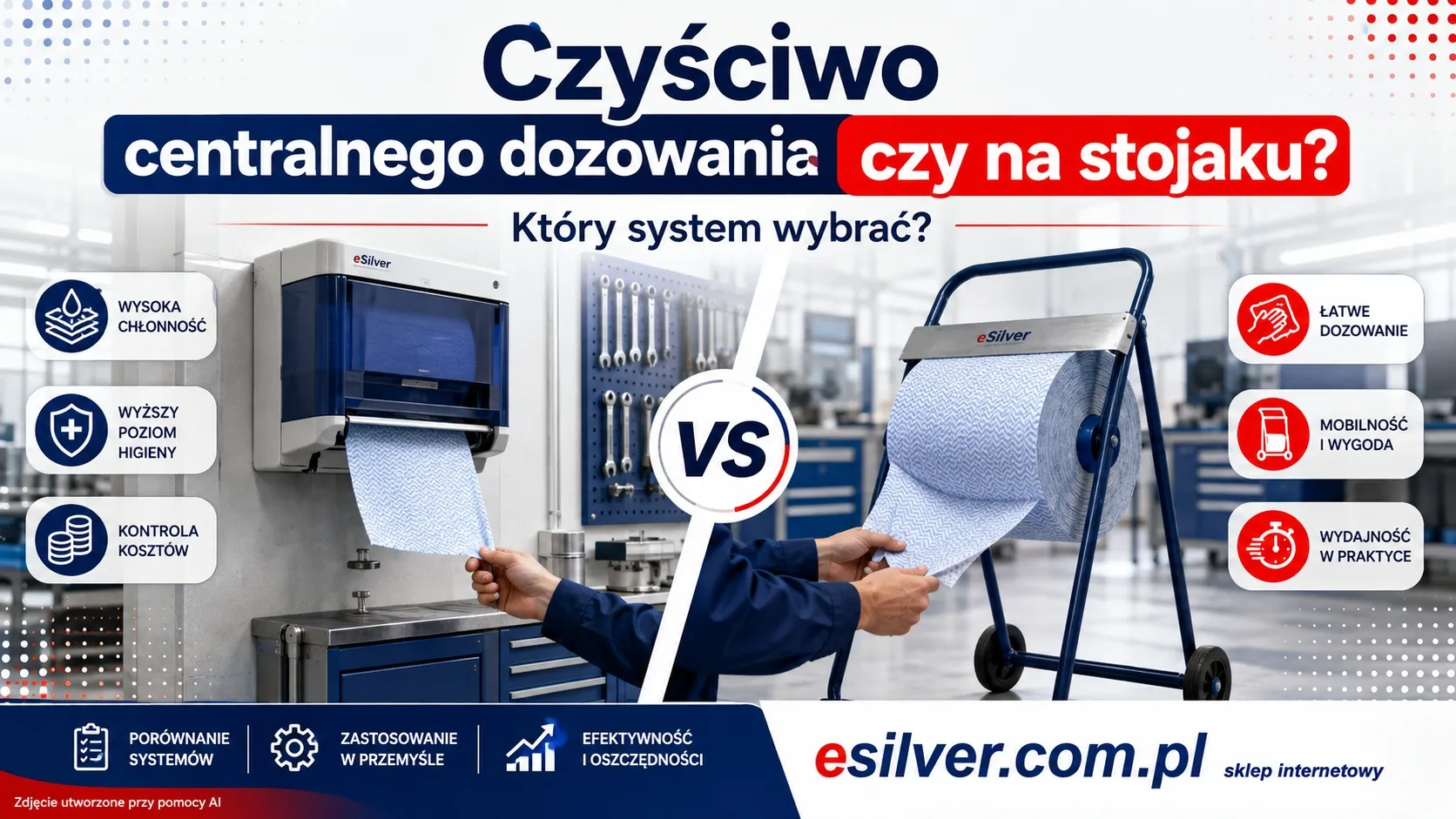 Czyściwo w roli centralnego dozowania czy na stojaku – który system wybrać? Czyściwo w roli centralnego dozowania czy na stojaku – który system wybrać?