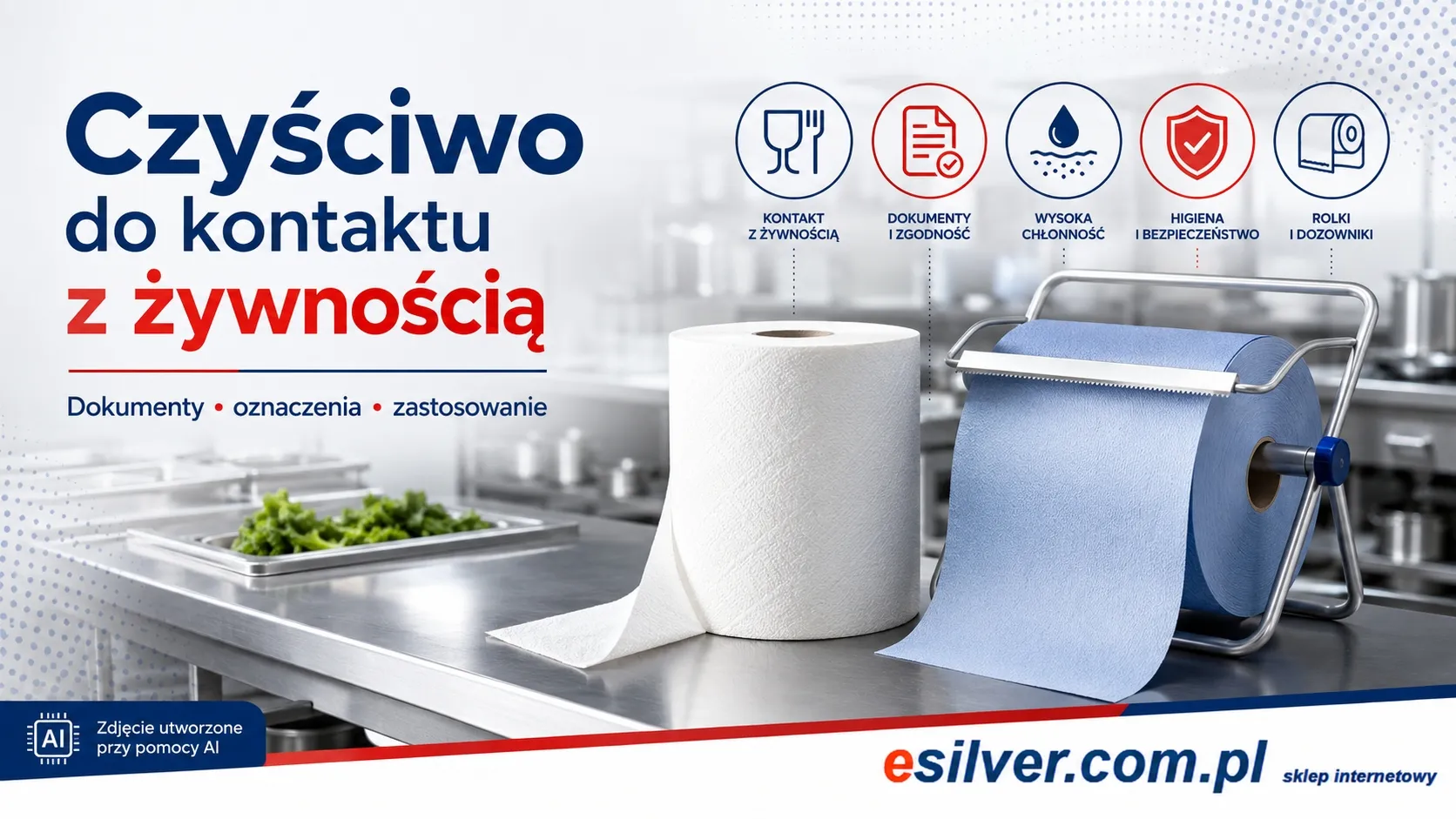 Jakie czyściwo papierowe do kontaktu z żywnością wybrać? Jakie czyściwo papierowe do kontaktu z żywnością wybrać?
