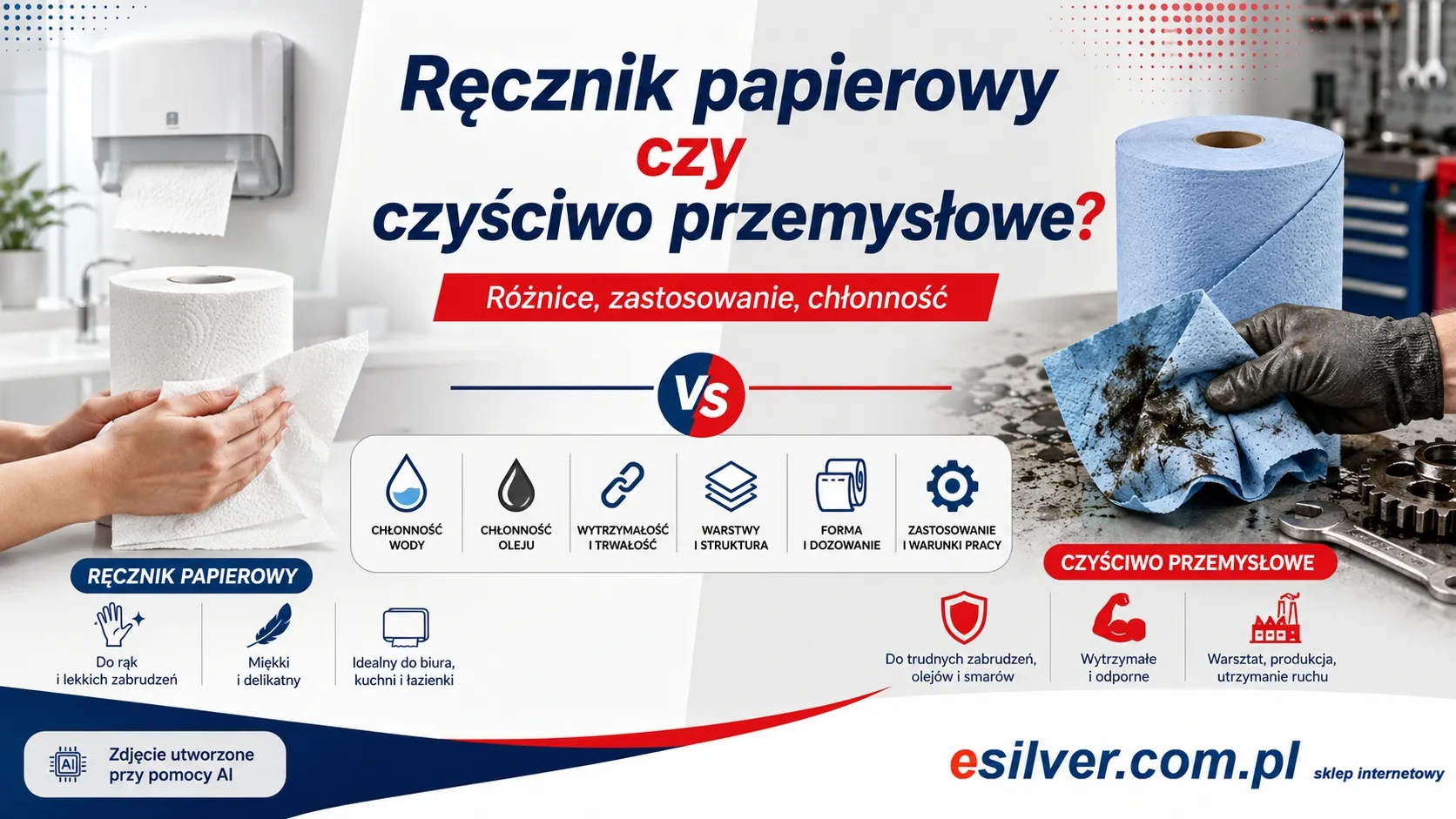 Ręcznik papierowy a czyściwo przemysłowe – czym się różnią i kiedy zwykły ręcznik nie wystarczy? Ręcznik papierowy a czyściwo przemysłowe – czym się różnią i kiedy zwykły ręcznik nie wystarczy?