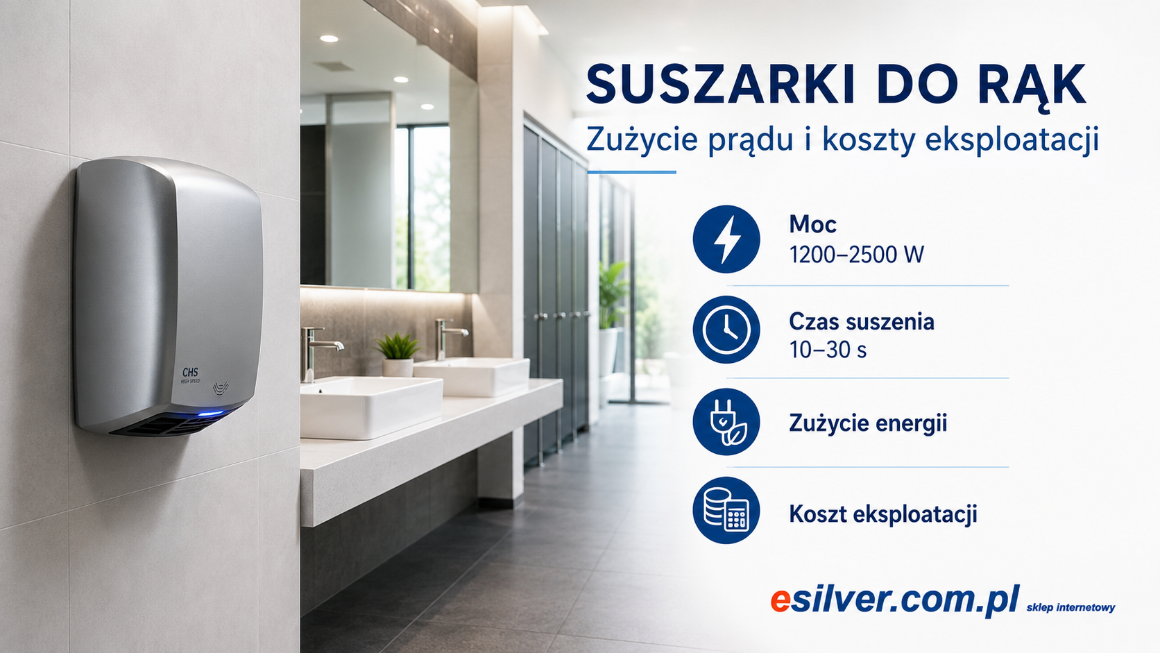 Ile prądu zużywa suszarka do rąk? Koszty eksploatacji w praktyce