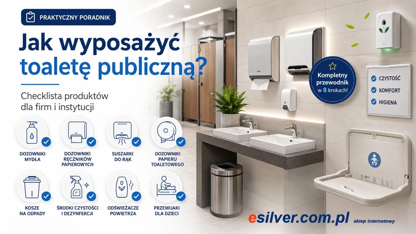 Jak wyposażyć toaletę publiczną? Checklista produktów dla firm i instytucji