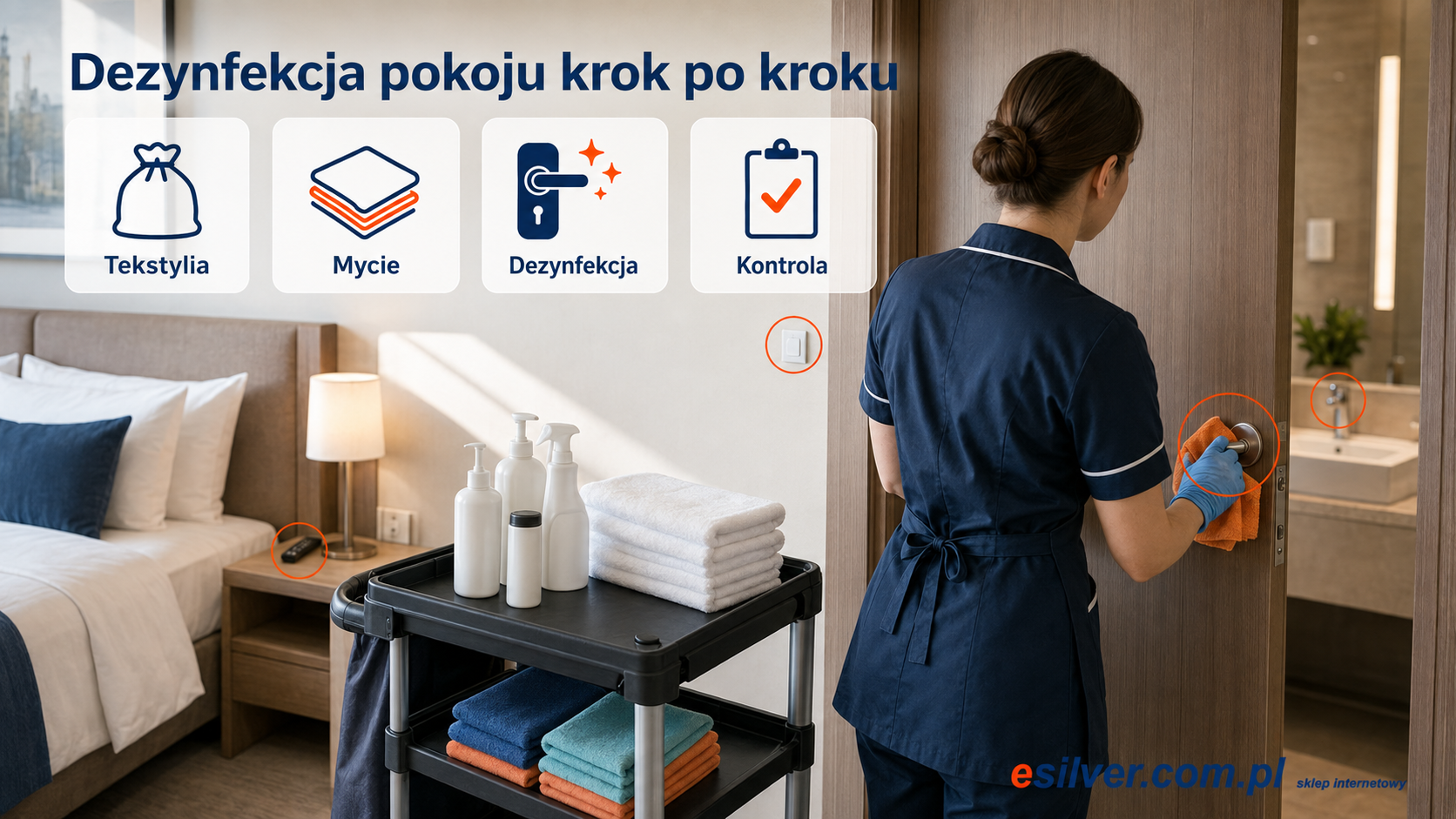 Jak posprzątać i zdezynfekować pokój hotelowy po wymeldowaniu? Instrukcja krok po kroku