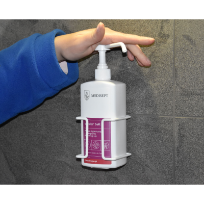 Uchwyt sanitarny płynów dezynfekujących, mydła i żelu 500 ml