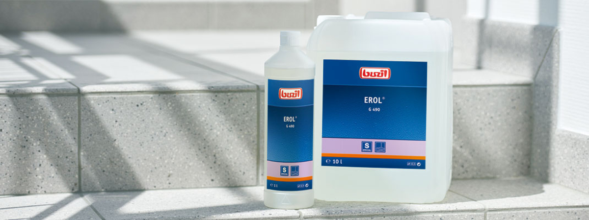 Buzil Erol G490 Bardzo intensywnie czyszczący i głęboko penetrujący środek o odczynie zasadowym do podłóg