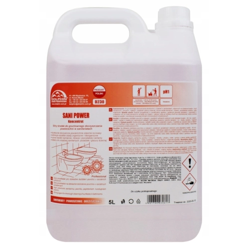 Sani Power Dolphin 5 l - mocny środek do czyszczenia toalet i sanitariatów