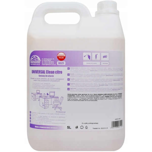 Chemia Dolphin Clean citro 5 l - płyn do mebli