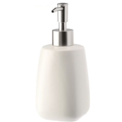 Dozownik do mydła łazienkowy stojący Pastello w kolorze białym.