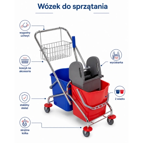 Wózek do mycia połóg - zdjęcie techniczne