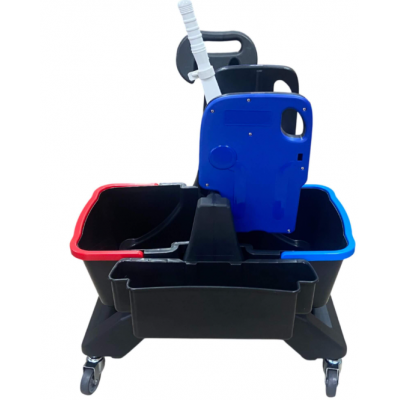 Wózek do sprzątania z koszykiem na środki lub akcesoria do sprzątania