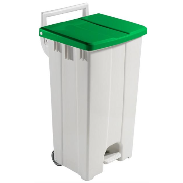 Kosz na śmieci plastikowy 90 l z pedałem