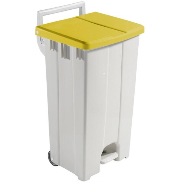 Kosz na śmieci plastikowy 90 l z pedałem