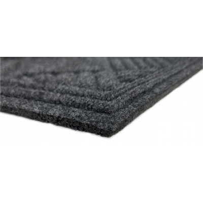 WYCIERACZKA WEJŚCIOWA KIRI PREMIUM GUMOWA ANTYPOŚLIZGOWA SZARA 45x75 CM