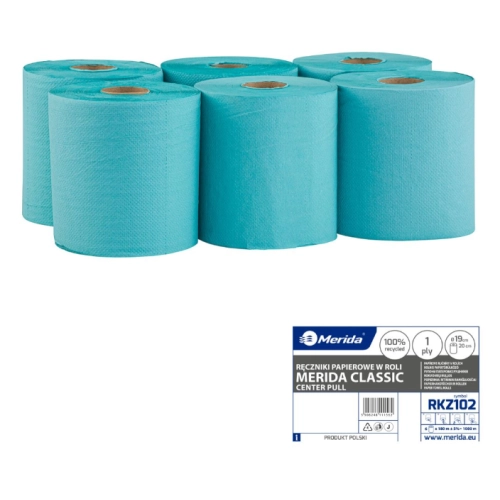 Zielony ręcznik papierowy Merida w roli 180 m – widok produktu