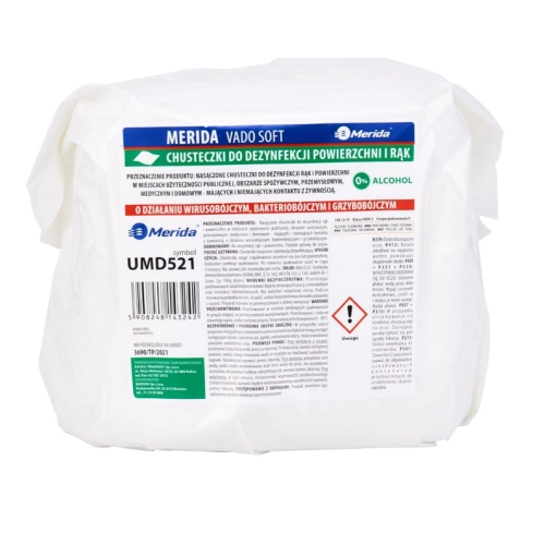 Chusteczki do dezynfekcji rąk i powierzchni Merida Vado Soft