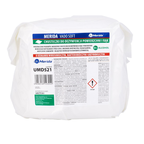 Chusteczki do dezynfekcji rąk i powierzchni Merida Vado Soft