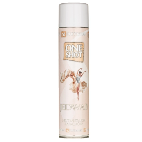 Odświeżacz powietrza One shot Jedwab Normatek 600 ml – aerozol 600 ml, zapach Jedwab