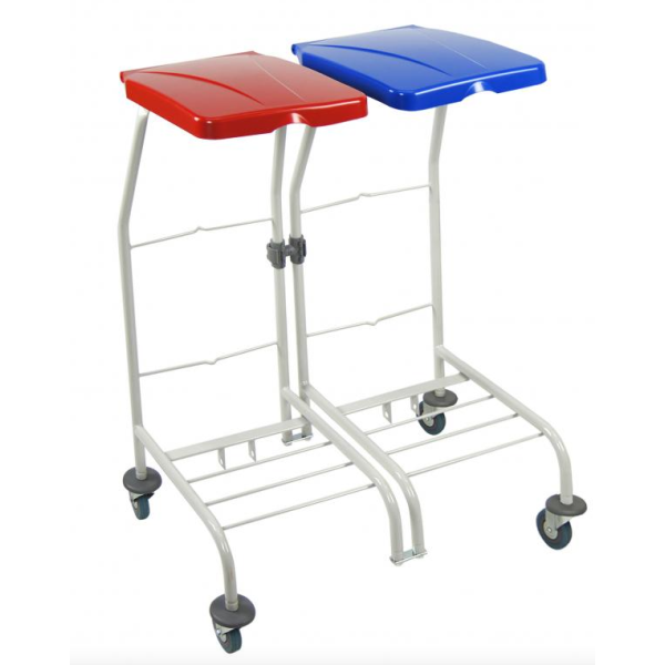 Wózek na odpady podwójny z pokrywą 2 x 120 l
