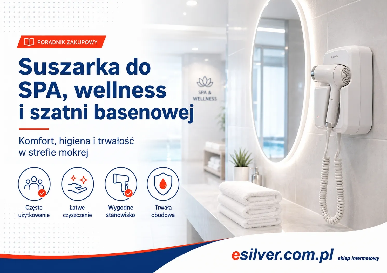 Suszarka hotelowa do SPA, wellness i szatni basenowej — czym różni się od modelu do pokoju?