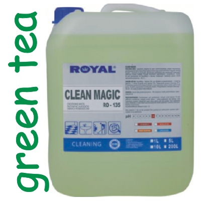 Płyn do mycia o działaniu dezynfekującym Clean Magic green tea 5l