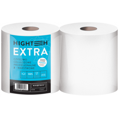 Czyściwo papierowe bezpyłowe białe rolka 188 m 2 warstwowe