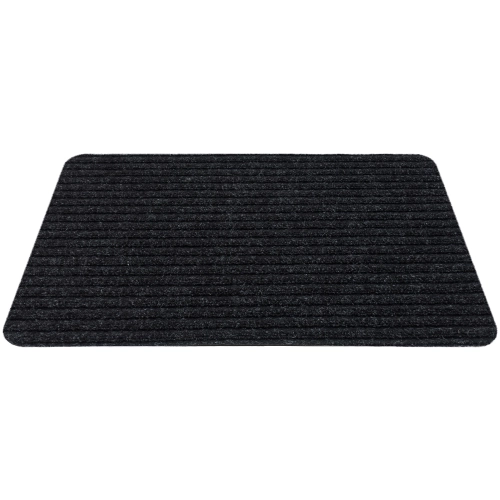 Lekka antracytowa wycieraczka tekstylna 50 × 70 cm do wnętrz