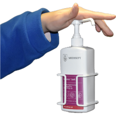 Uchwyt sanitarny płynów dezynfekujących, mydła i żelu 500 ml