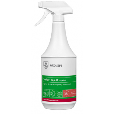 Velox Spray 1l grejpfrutowy płyn do dezynfekcji powierzchni na bazie alkoholu