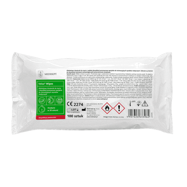 Chusteczki do mycia i dezynfekcji Velox Wipes wkład