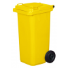 Pojemnik do selektywnej zbiórki śmieci i odpadów 120 l żółty