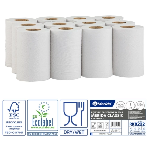 Ręcznik papierowy Merida Klasik MINI biały 