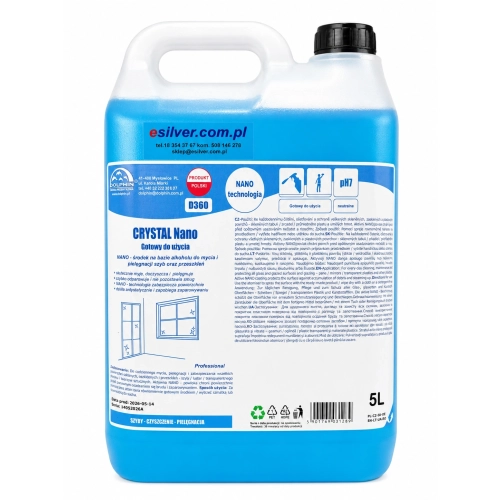 Crystal nano 5 L środek do mycia luster i szyb