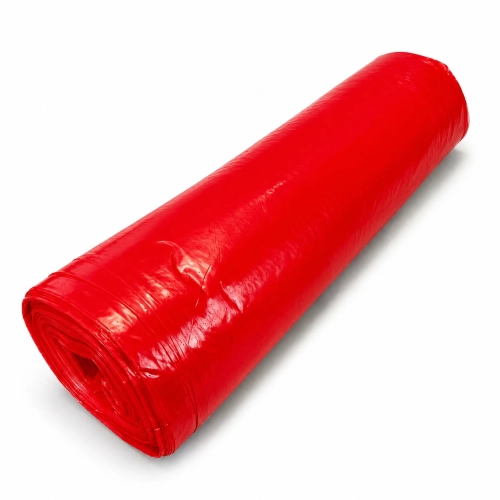 Worki na śmieci czerwone 120 l LDPE