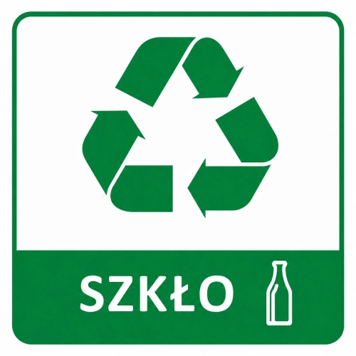Naklejka Szkło na pojemniki i kosze na odpady