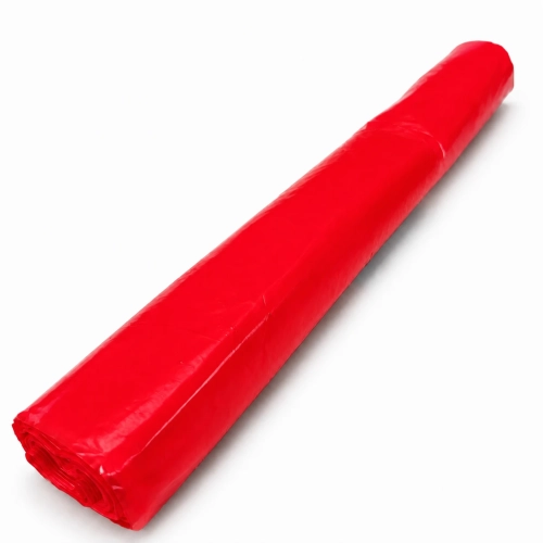 Worki na śmieci czerwone 160 l LDPE – 160 l, folia LDPE, 10 sztuk na rolce