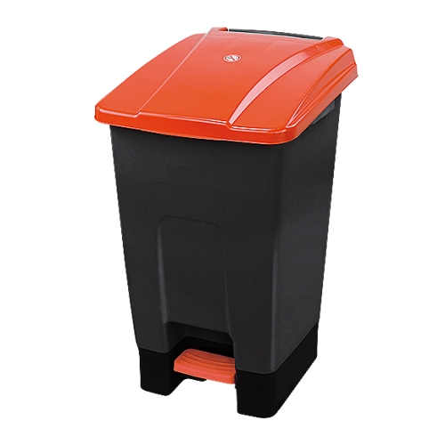 Plastikowy kosz na śmieci z pedałem nożnym 70 litrowy