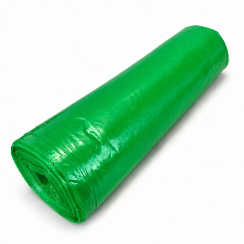 Worki na śmieci zielone 120 l LDPE – 120 l, folia LDPE, 25 sztuk na rolce