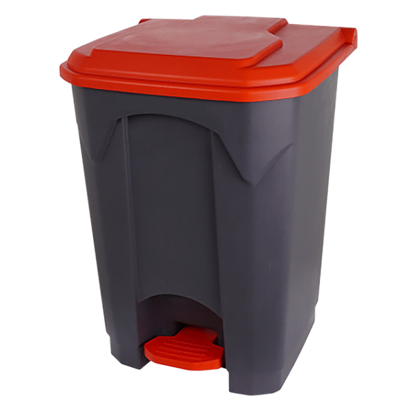 Kosz na śmieci plastikowy otwierany przyciskiem nożnym 45l