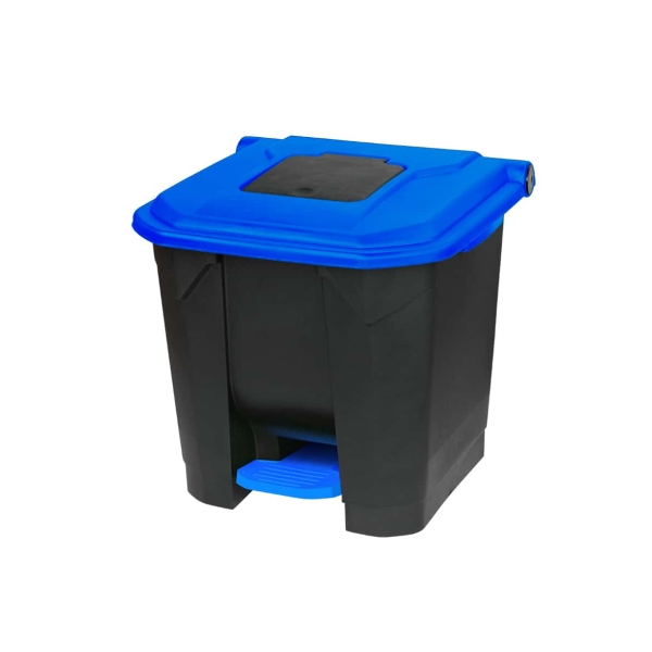 Kosz na śmieci plastikowy otwierany przyciskiem nożnym - 30l